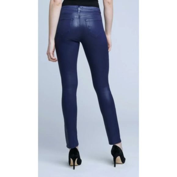 ‼️SOLD‼️L’AGENCE Jyothi High Rise Split Ankle Jean Midnight Coated - Picture 2 of 7